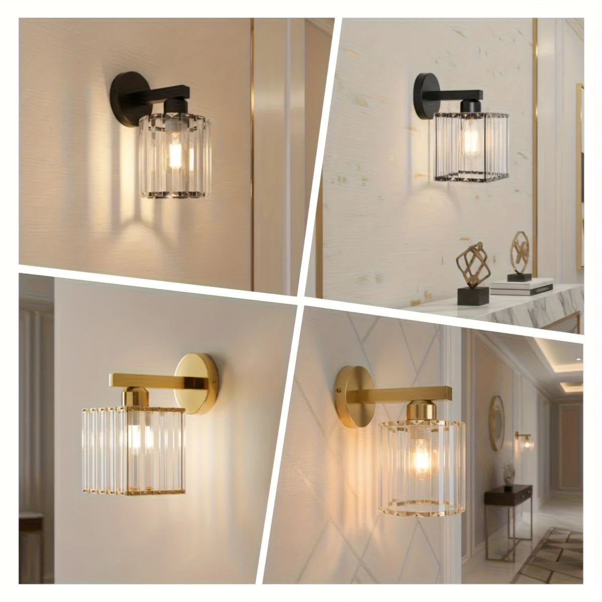 Modern Crystal LED Wall Lamp Bedroom Study Bedside Hotel Bedside Wall Lights Living Room Decoration Wall Lamps