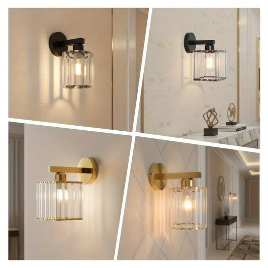 Modern Crystal LED Wall Lamp Bedroom Study Bedside Hotel Bedside Wall Lights Living Room Decoration Wall Lamps