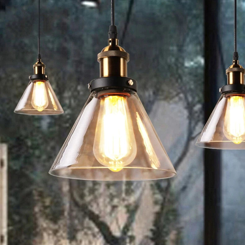 Vintage Pendant Lights Glass Pendant Lamps Loft Industrial Hang Lamp Smoky Grey Lamparas De Techo Colgante Modern Lustre Pendent