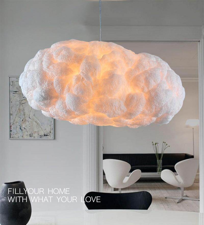 Nordic Clouds Pendant Lights Silk Lamp Dark Clouds Hanglamp Personality Decorate Hanging Light For Hotel Lobby Restaurant