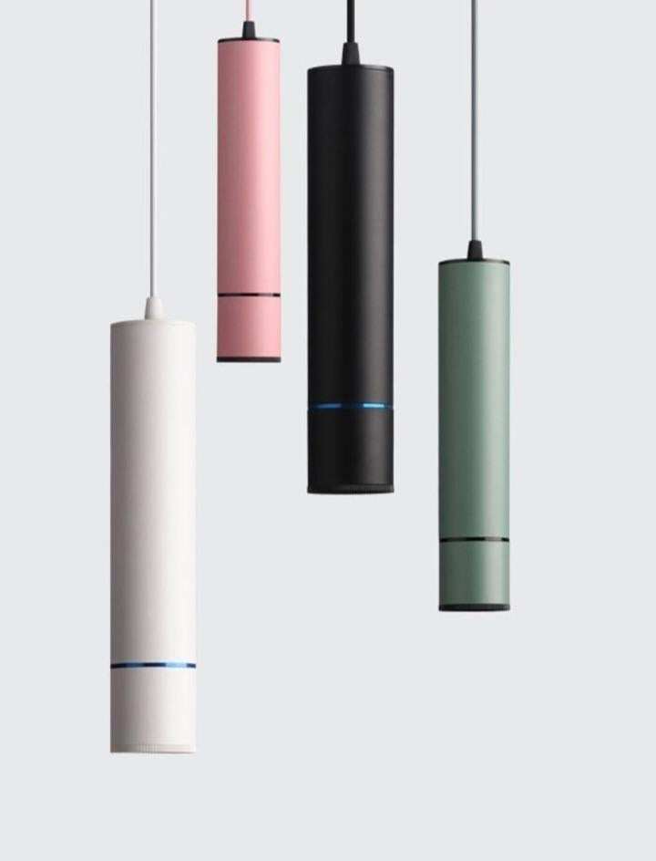 LED Modern Pendant LIght tube Macaron Pendant Lamp Counte Stroe Room Kitchen Light Fixtures Hanglamp Luminaire