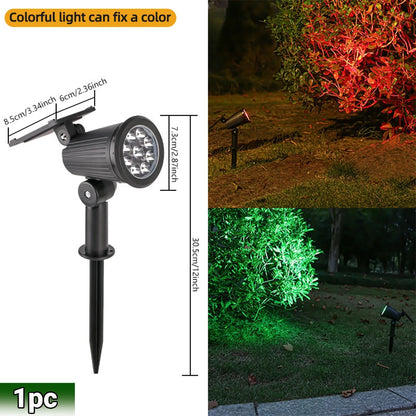 9 LED Solar Spot Lights IP65 Waterproof Outdoor RGB Solar Landscape Lights Brightness Adjustable