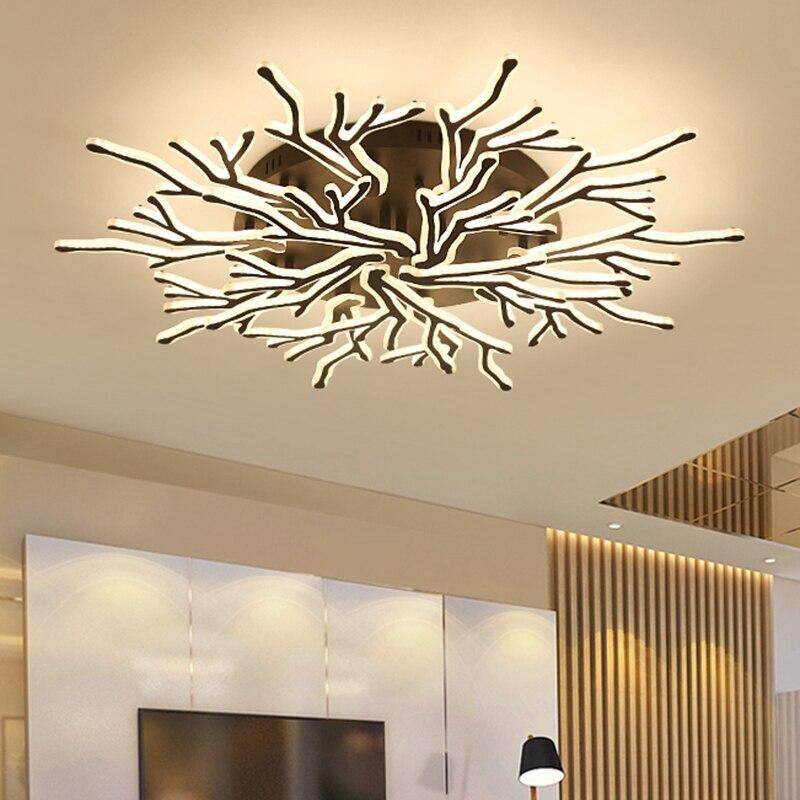 NEW Modern 3/6/9/12/15Arms Black Pendant Lights For Living Room Dining Room Acrylic Aluminum Body LED Pendant Lamp Fixtures