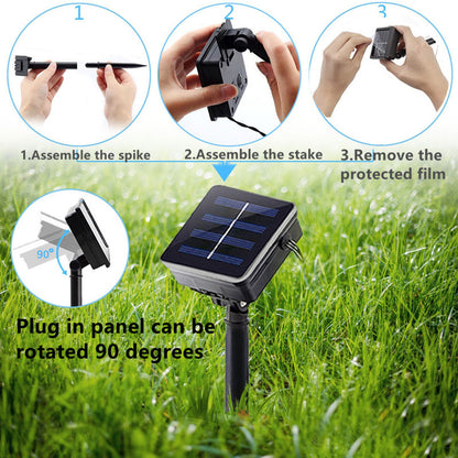 LED Solar Star String Lights Outdoor Waterproof Solar Powered Fairy Lights for Patio Garden Yard Porch Christmas Wedding Decor
