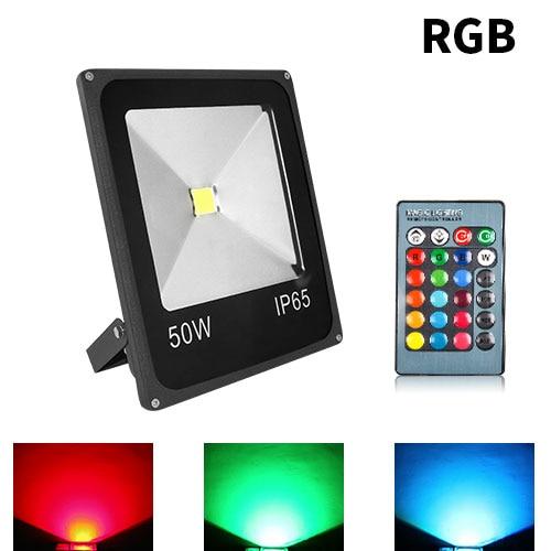 LED Flood Light Outdoor Lamp Led Spotlight Reflector Sensor Floodlight 10W 20W 30W 50W Waterproof Garden  Lighting