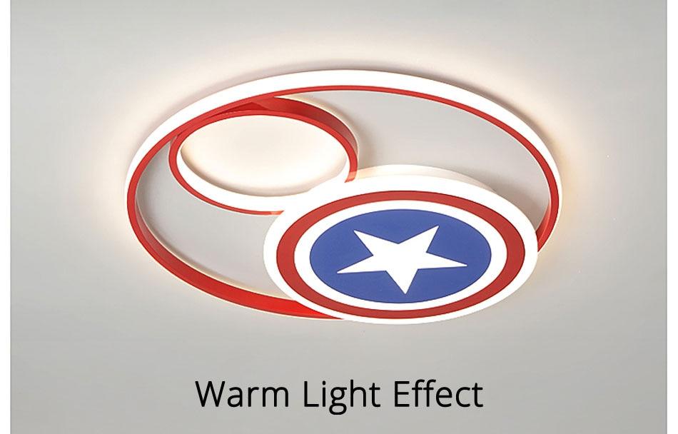 Captain LED Ceiling Lights Boy's Girl's Study Room Bedroom Modern Lamp Lighting New Fixture Remote Control Luminaria