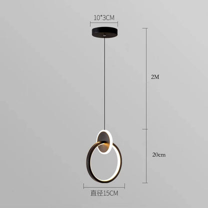 Modern Creative LED Pendant Lamps For Home Living Room Background Wall Hanging Chandelier Bedroom Bedside Lamp Dining Room Decor