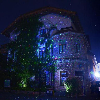 1pcs x-33p-b rgb led laser projector moving pattern lamps stage light outdoor snowflakes stage light christmas party garden