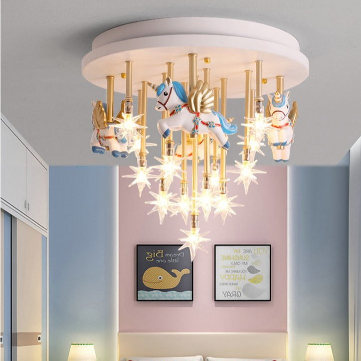 Creative Star Warm Children's Bedroom Ceiling Lamp