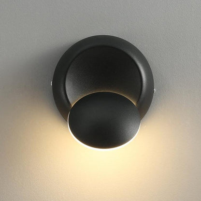 360 Degree Rotary Square Round Bedside Lunar Eclipse Wall Lamp Black and White Living Room Background Wall Stair Decorative Lamps