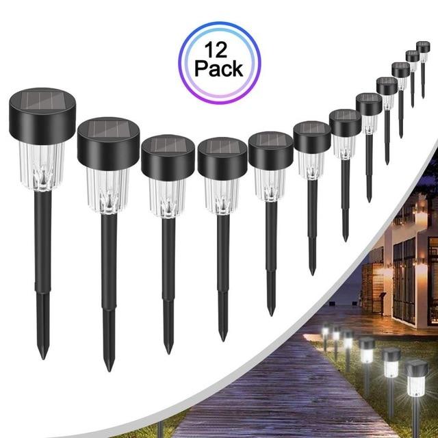 LED Solar Garden Lights Outdoor Solar Powered Lamp Lantern Waterproof Led Landscape Lighting Pathway Patio Yard Lawn Decoration