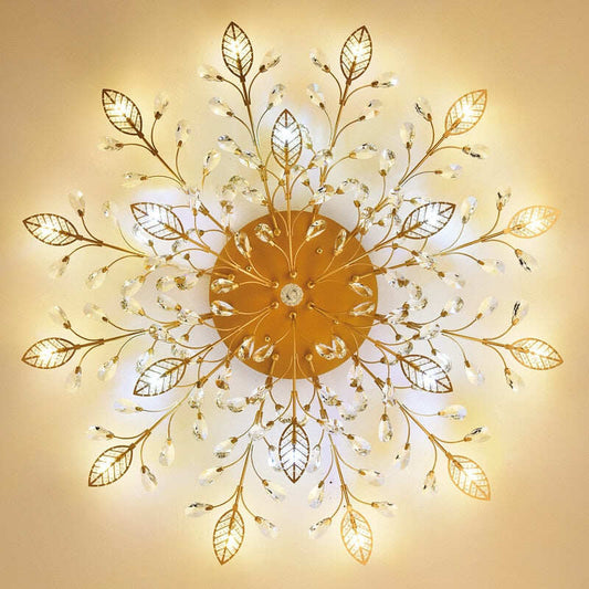 Vintage LED Ceiling Light Crystal Ceiling Lamp For Living Room Loft