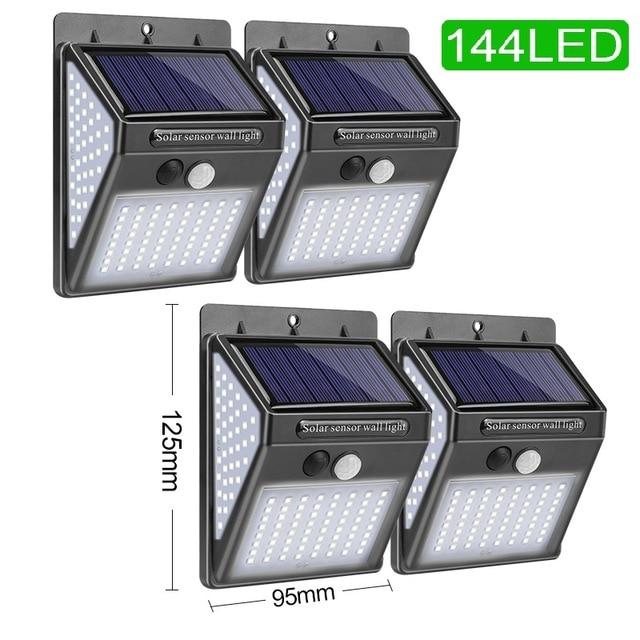 LED Solar Light Outdoor Solar Lamp with PIR Motion Sensor Solar Powered Waterproof Wall Light for Garden Yard Path Decoration