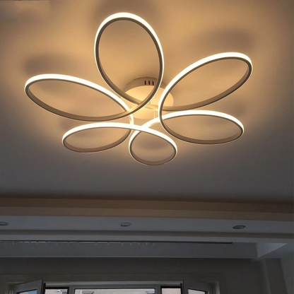 Remote Control Ceiling Lights For Living Room Bedroom  White Balck Body Color Home Deco Lamp Home Lighting Fixture