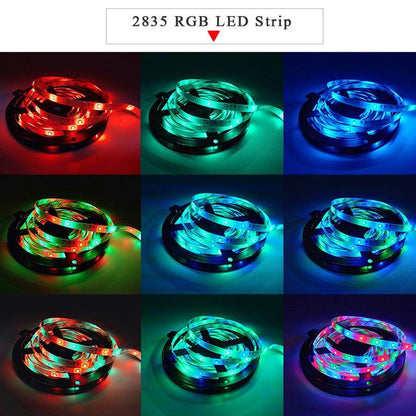 Bluetooth LED Strip Light RGB 5050 SMD 2835 Flexible Ribbon fita led light strip RGB 5M 10M 15M Tape Diode 60LED/M+Adapter