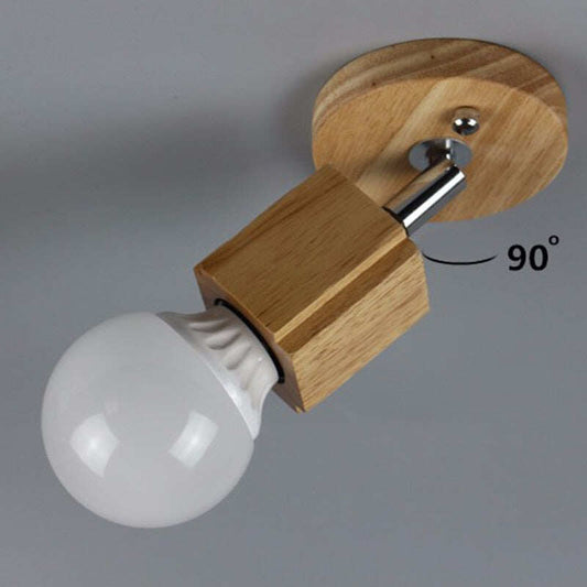 Modern Ceiling Lamp  LED Indoor Light Oka Wood Pendant The Restaurant Shops Bar Corridor Light  Fixture