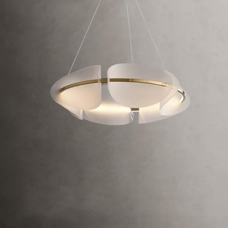 Circular Household Simple Petal Warm Chandelier