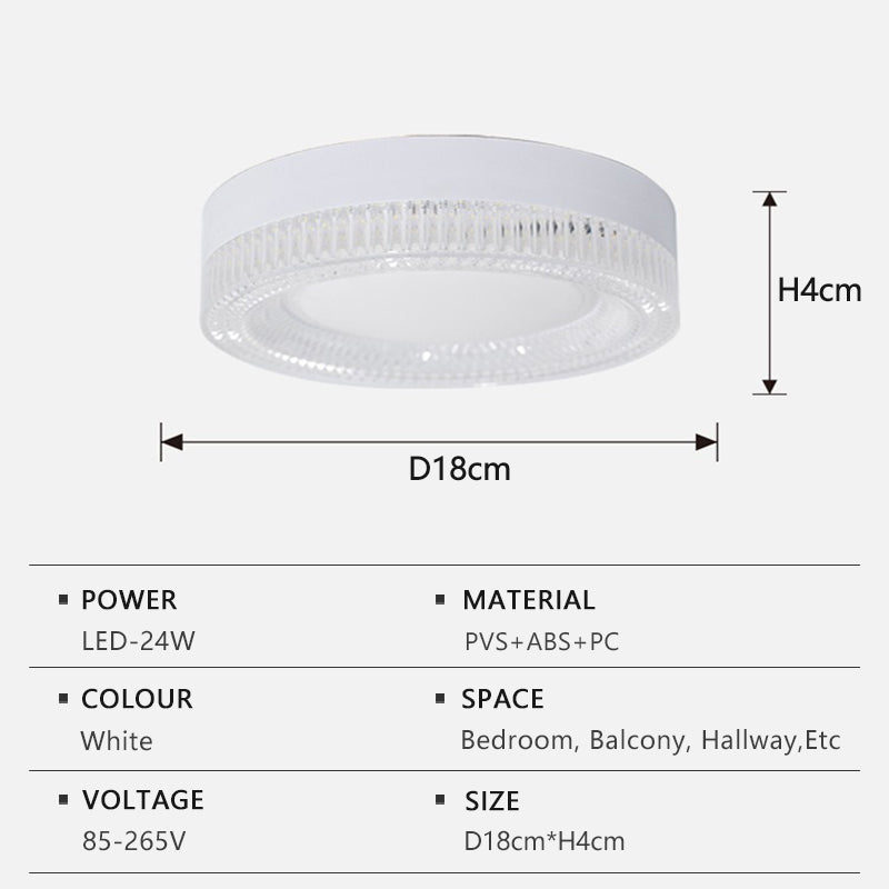LED Ceiling Light Modern Simple Circular Crystal Light Indoor Home Light AC85-256V Living Room Bedroom Decor Lighting Fixtures