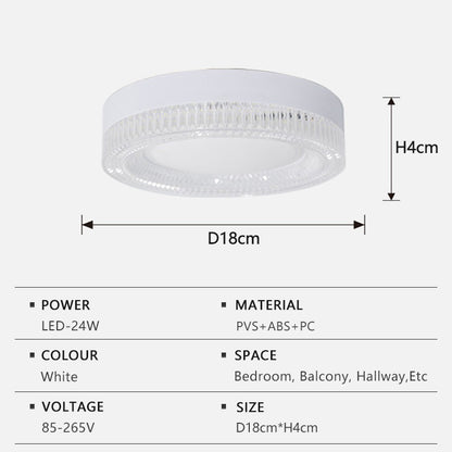 LED Ceiling Light Modern Simple Circular Crystal Light Indoor Home Light AC85-256V Living Room Bedroom Decor Lighting Fixtures