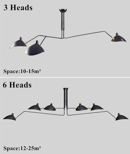 Modern Multi Heads Nordic Retro Pendant Lamps Stores Restaurants Designer Creative Pendant Light For Decoration