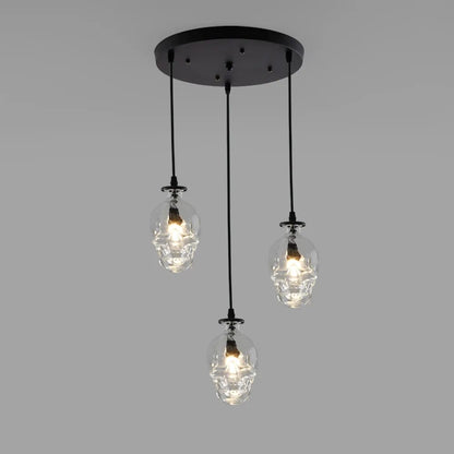 Retro Skull Clear Glass Pendant lights Dinning Room Bar Glass lampshade Lamp Demon Ghost Skeleton for Home Decor Light Fixture