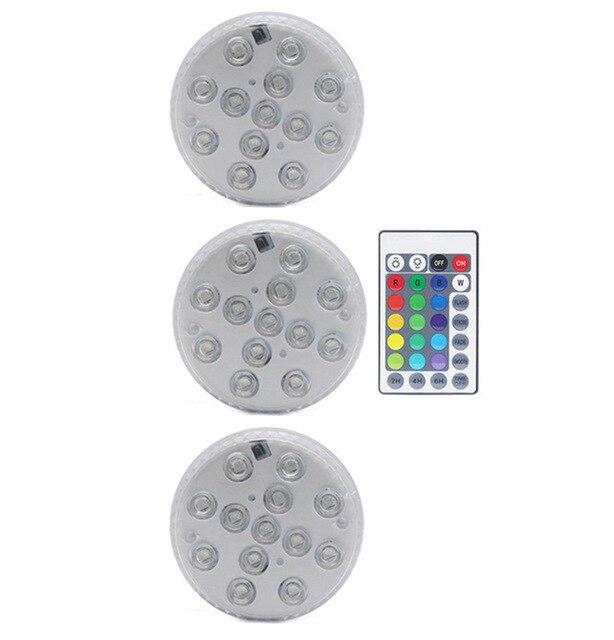 RGB Submersible Light with Magnet 13 LED Underwater Night Light Swimming Pool Light for Outdoor Vase Fish Tank Pond