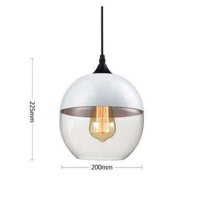 Metal Industrial Glass Pendant Light Black Loft Bar Counter Dining Room Personality Creative Glass Ceiling Hanging Lamp