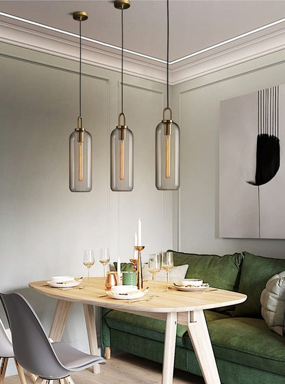 Postmodern Ins Pendant Lights Luxury Restaurant Lamps Nordic Bar Bedroom Bedside Glass Ball Single Hanging Lamp