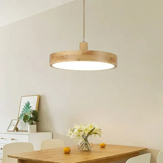 Wood Wooden Pendant Light for Dining Room