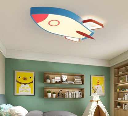 Airplane LED Ceiling Lights Boy's Girl's Study Room Bedroom Modern Lamp Lighting New Fixture Remote Control Luminaria
