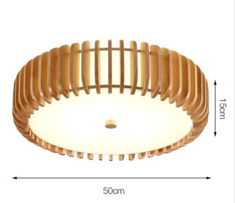 Nordic Simple Bedroom Warm Romantic Study Restaurant Solid Wood Ceiling Lamp