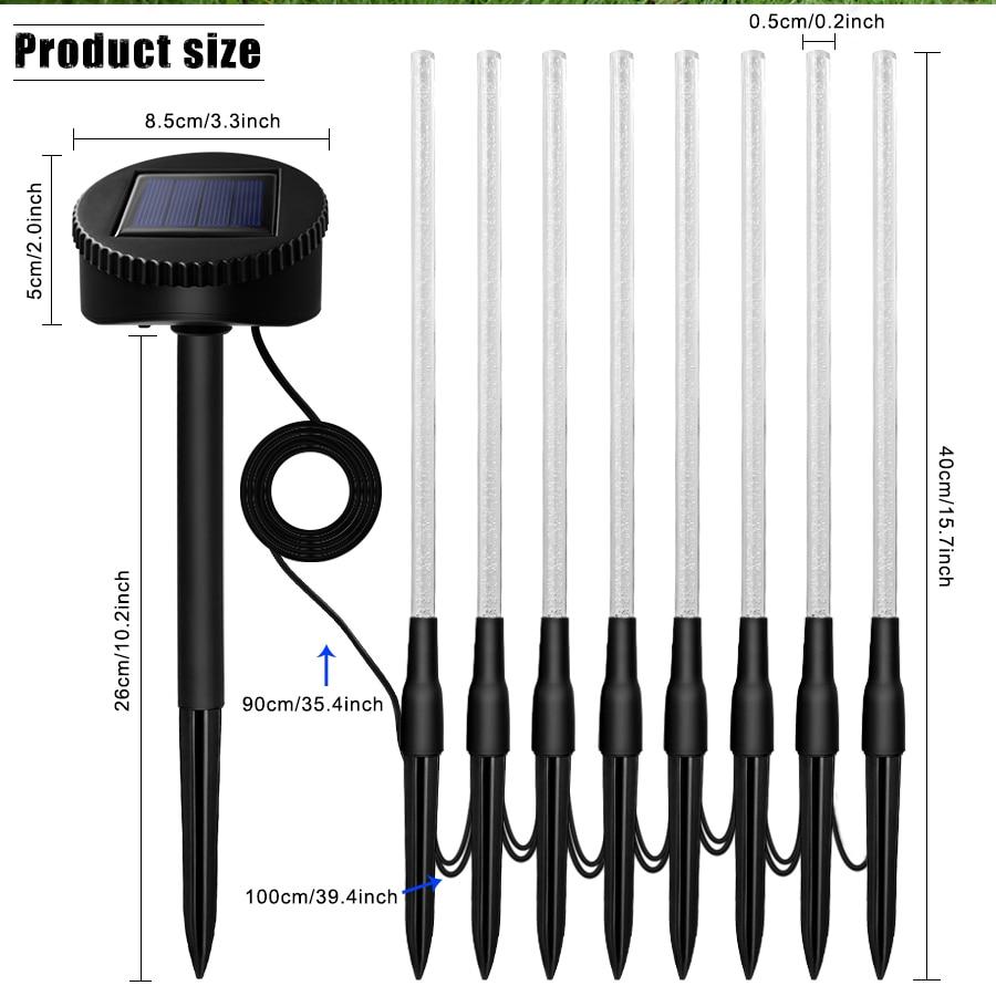 Solar Power Tube Lights Lamps Acrylic Bubble Pathway  Lawn Landscape Decoration Garden Stick Stake Light Lamp Set