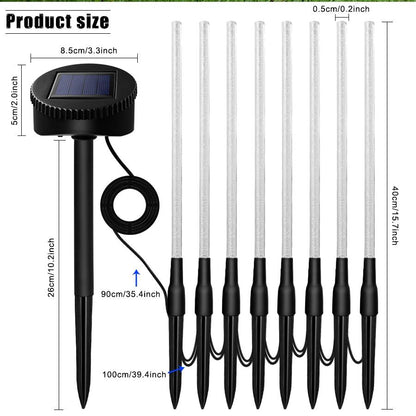 Solar Power Tube Lights Lamps Acrylic Bubble Pathway  Lawn Landscape Decoration Garden Stick Stake Light Lamp Set