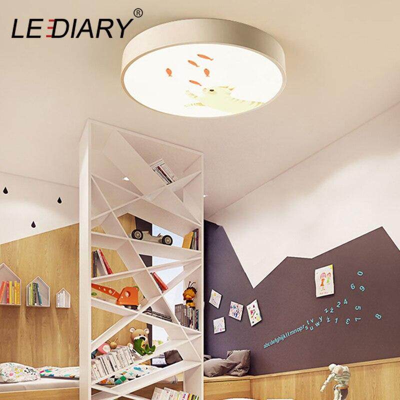 LED Ceiling Lamp Cartoon Kids Boy Girls' Room Round Multicolor 18W Ceiling Surface Mounted LED Lighting Fixtures