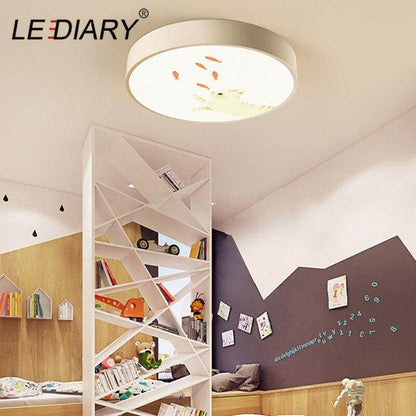 LED Ceiling Lamp Cartoon Kids Boy Girls' Room Round Multicolor 18W Ceiling Surface Mounted LED Lighting Fixtures