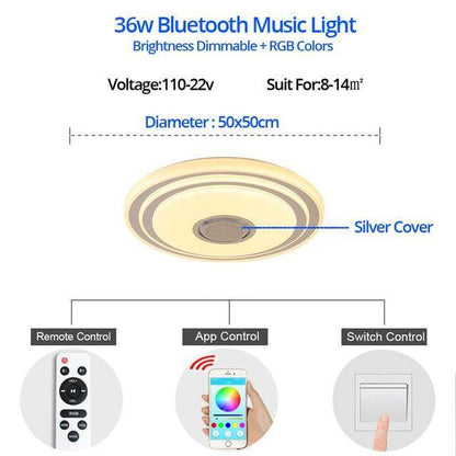 Music LED ceiling Lights RGB APP and Remote control ceiling lamp bedroom 25W 36W 52W living room light lampara de techo