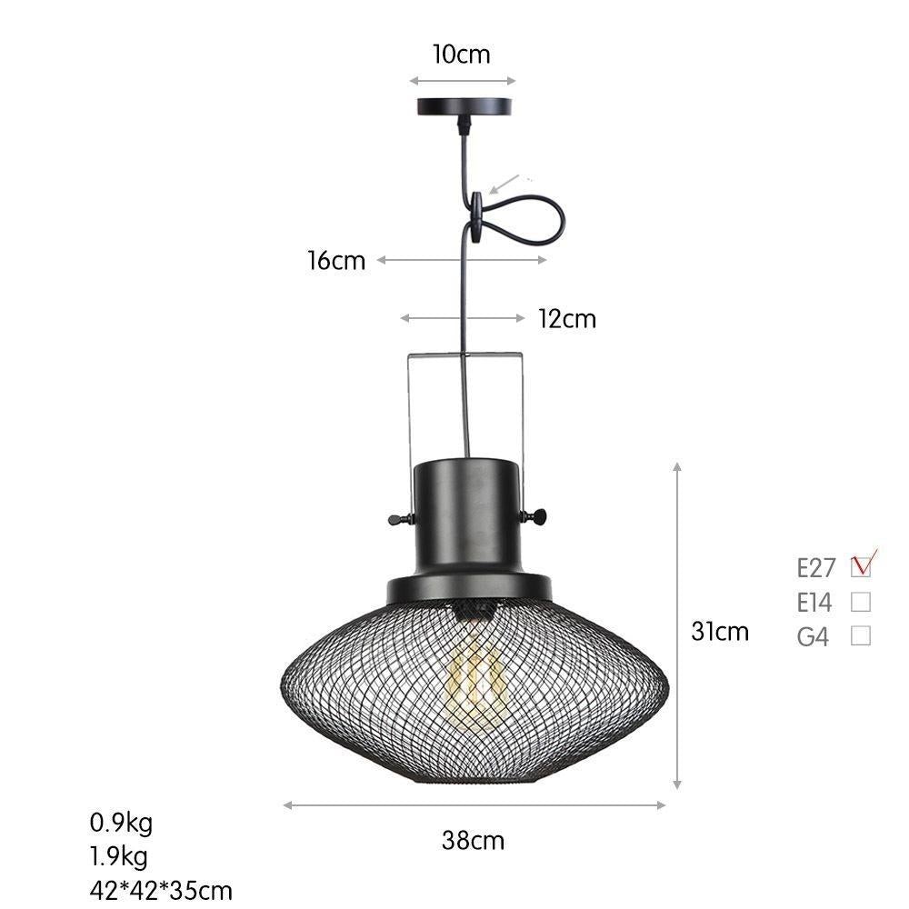 American Retro Iron Mesh Chandelier