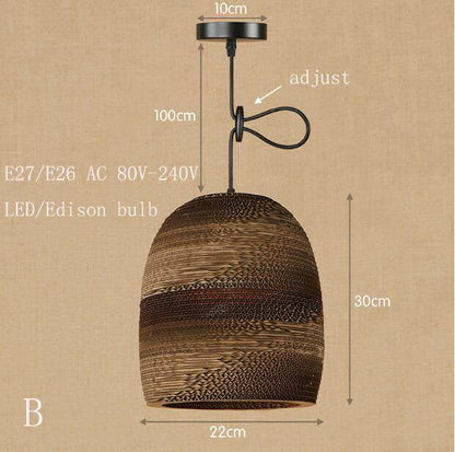 Modern Nordic Pendant Light Hanging E27 LED Origami Paper Shade Pendant Lamp Bar Restaurant Living Room Bedroom Lighting Fixture