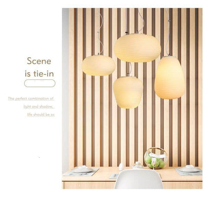 Nordic Simlpe Milky White Pendant Lights E27 Glass Single Head Lamp For Living Room Dining Bedroom Bedside Restaurant Cafe Bar