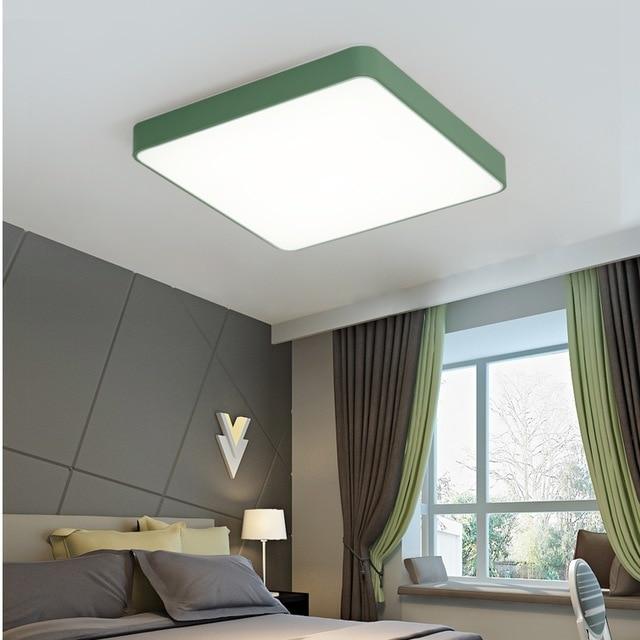 Modern Nordic LED Ceiling Lights Living Room Bedroom Round Corridor Kitchen Lamp Ultra-thin  Kids Room Macarons Remote Control