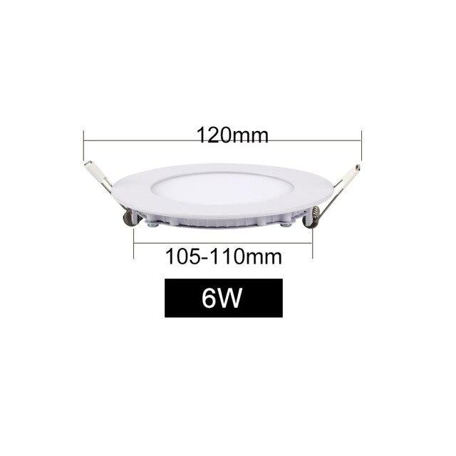 LED Panel Light 3W 4W 6W 9W 12W 15W 18W Ultra Thin Spot LED 110V Round Recessed Spot Light Lamp For Living Room