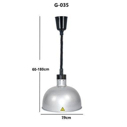 Restaurant Food Insulation Lamp Heating Lamp Commercial Chandelier Single-head Food Insulation Heating Lamp Barbecue Lamp