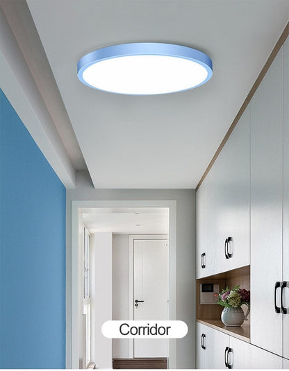 Led Ceiling Light Round Super Thin Ceiling Lamp For Foyer Bedroom Living Room Bathroom Modern House Lighting Fixture Macaroon