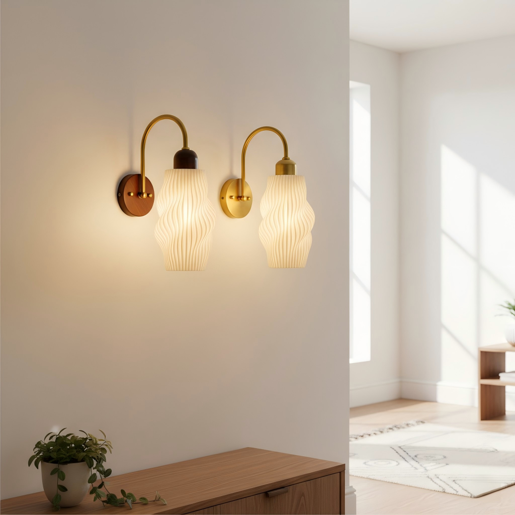 LED Wall Lamp Livingroom Bedroom Modern Simple Crative Light Fixture Lighting PVC lampshade Modern Sconce  Wall Lamp