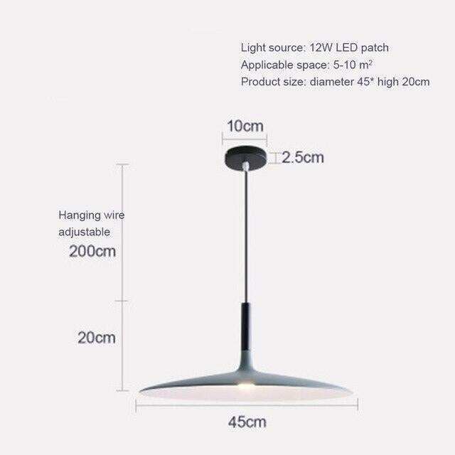 LED Saucer Pendant Lights Hanging Lamp Cement Hanglamp Nordic Retro Living Room Light Fixtures Decorative Lighting