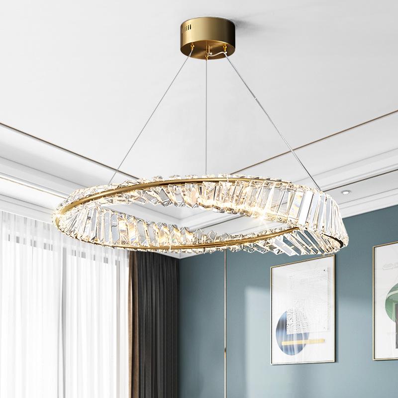 Creative Chandelier Simple American Crystal Living Room Lamp
