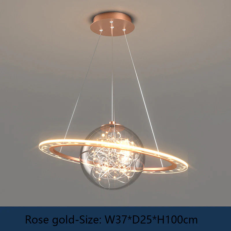 Star chandelier led New Acrylic living room bedroom lamp personality creative children's room net red home dining room lamp