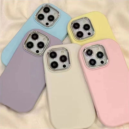 Fashion Simple Solid Color Phone Case For iPhone 16 15 14 13 12 11 Pro Max 14 15 16 Plus Sweet Cute Y2K Girl Boy Cool Soft Cover