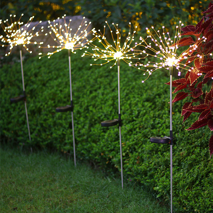 90/150 LED Solar Christmas Lights Outdoor Waterproof Solar Fireworks Light Lawn Lights Garden Decor Holiday Lamp