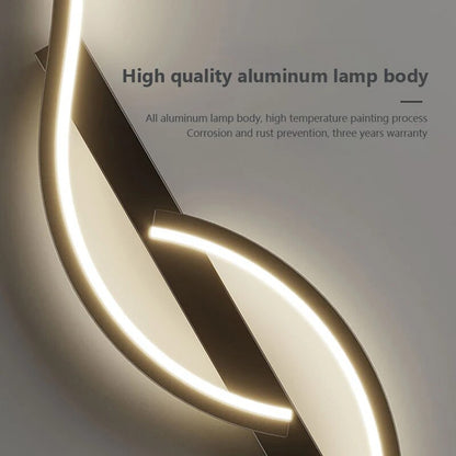Modern LED Wall Lamp  Light Bedroom Bedside Long Strip Wall Sconces Living Room Home Indoor Lighting Fixture